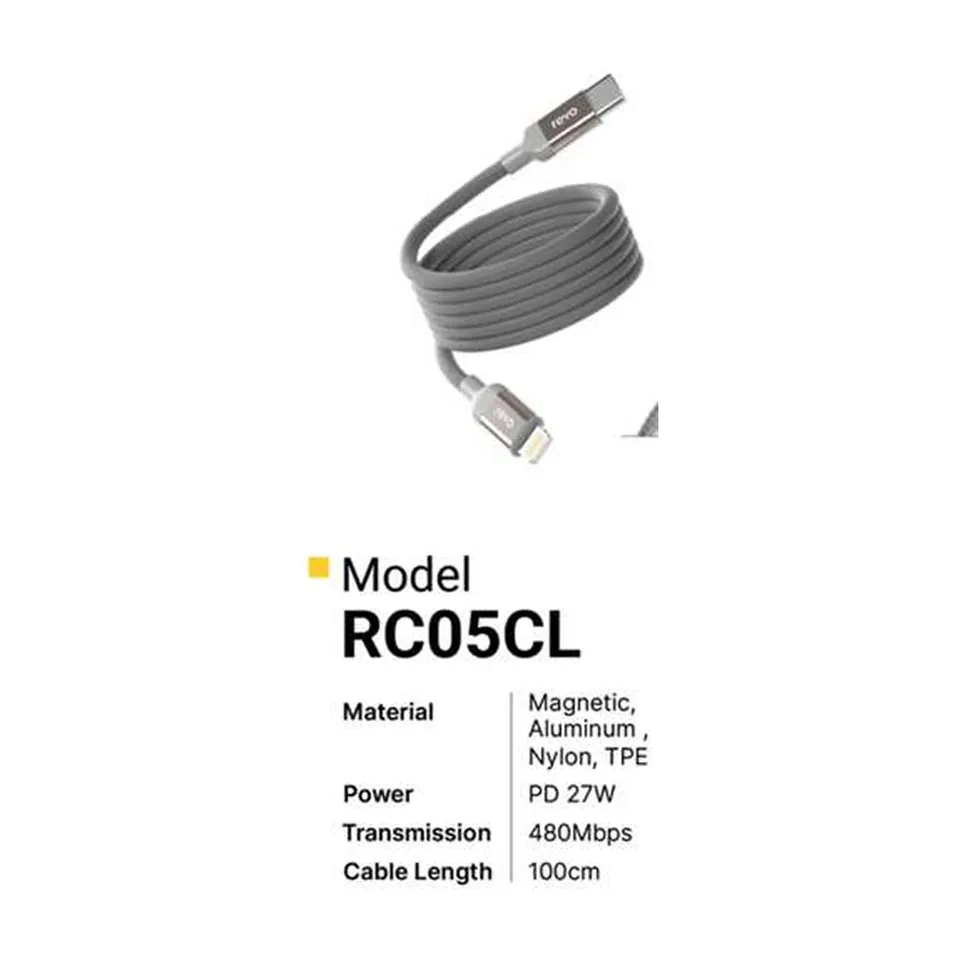 Revo Câble USB-C vers Lightning RC05CL – magnetic PD 27 W