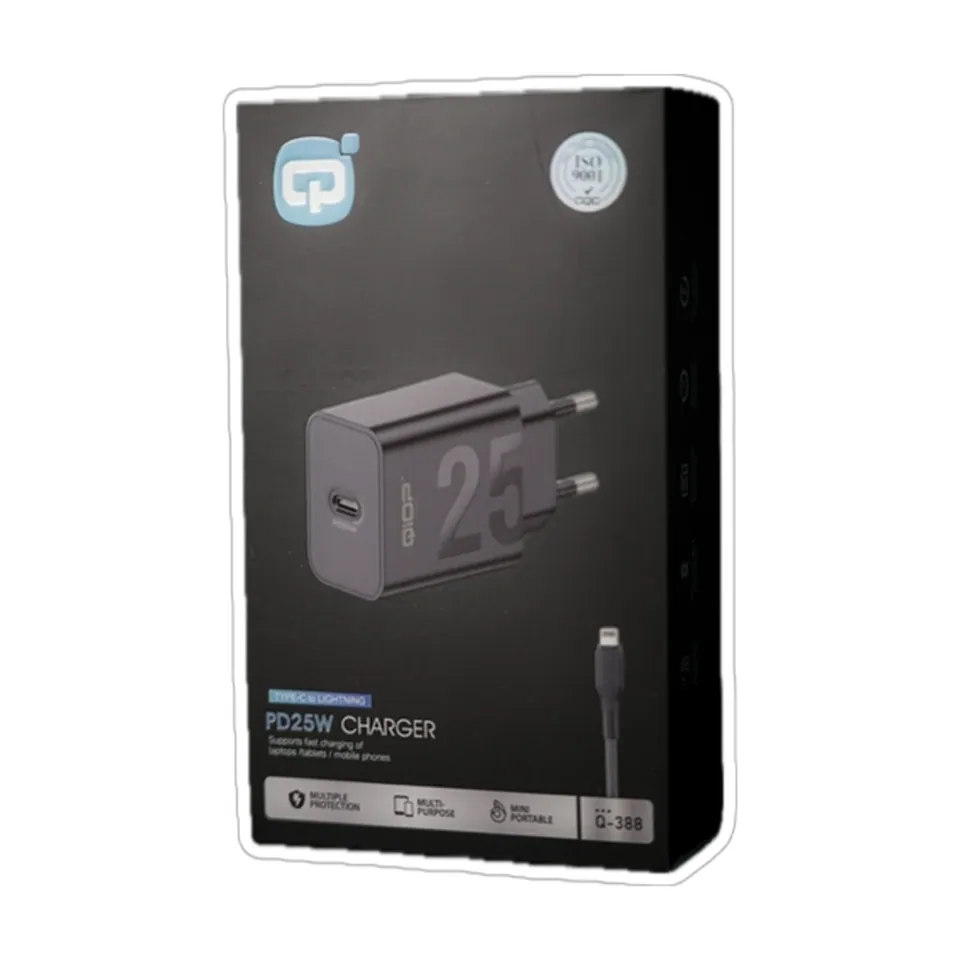 QiOP Chargeur PD 25 W + câble Lightning