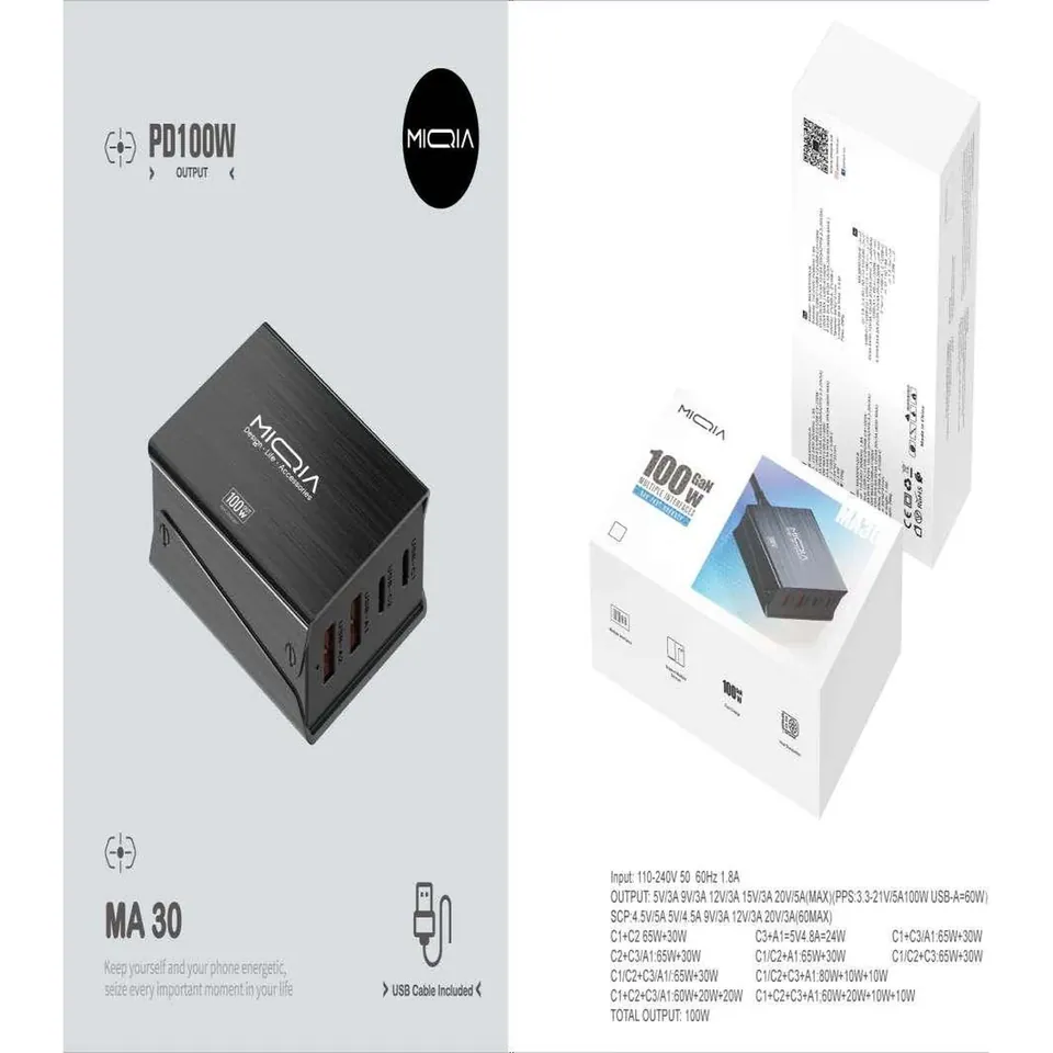 MIQIA Chargeur multiport MA30 – 100 W