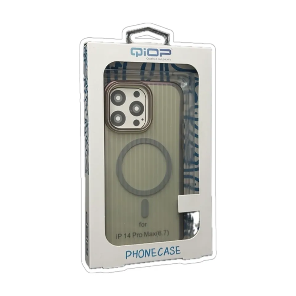 QiOP Coque Transparent Lines pour iPhone