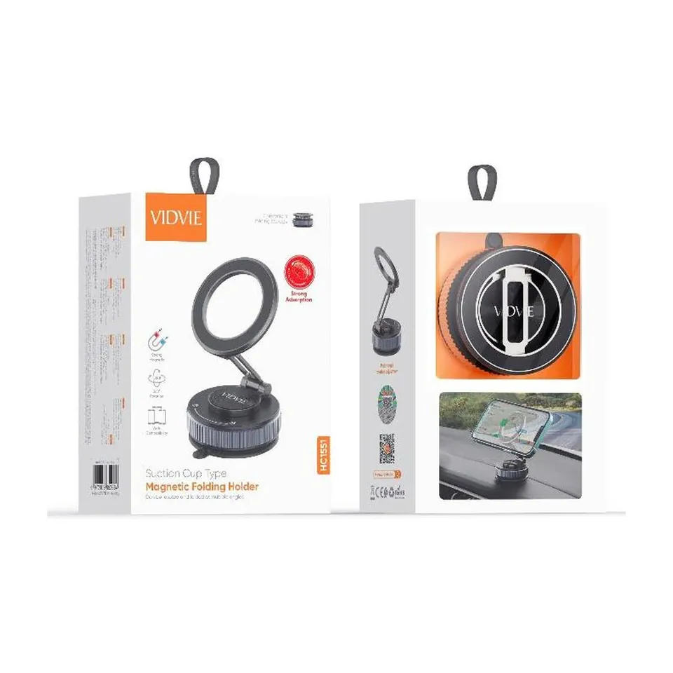 VIDVIE Support téléphone magnétique pliable HC1551 – ventouse