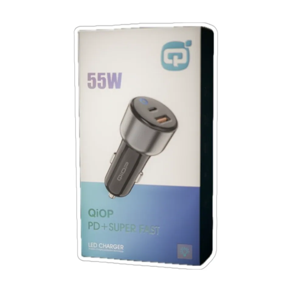 QiOP Chargeur allume-cigare 55 W