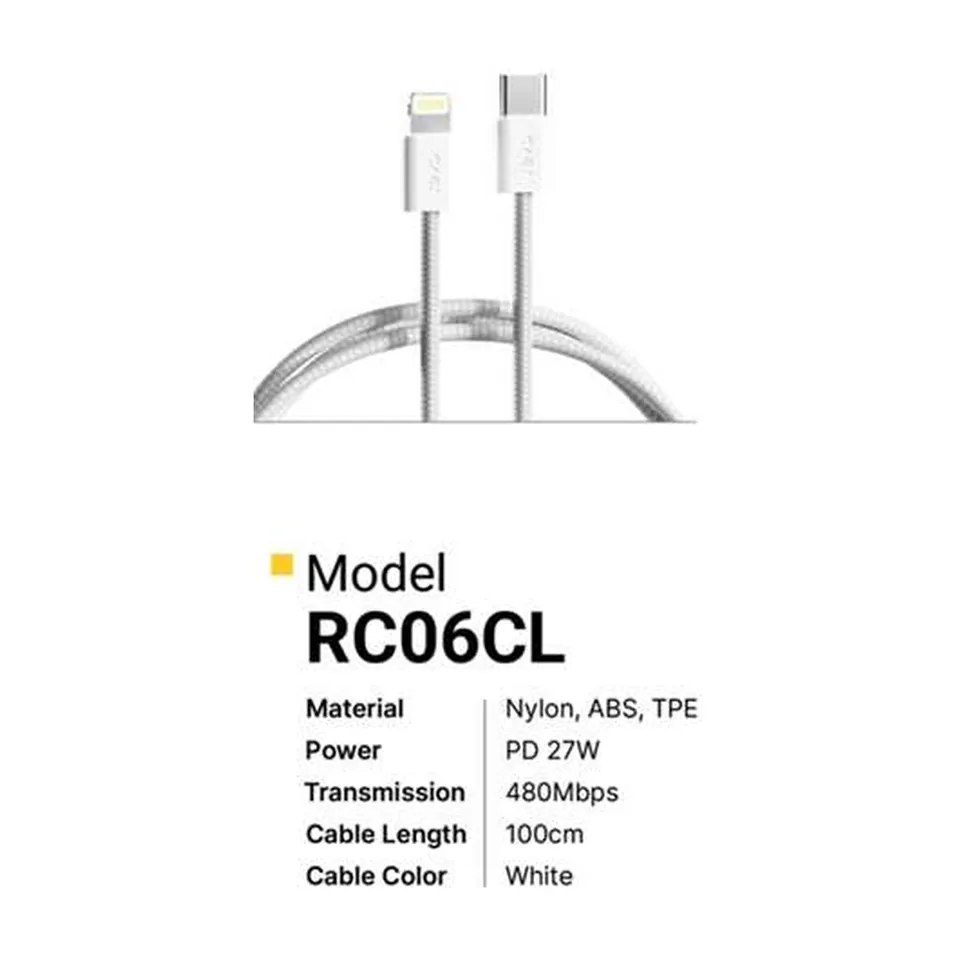Revo Câble USB-C vers Lightning RC06CL – Textile PD 27 W