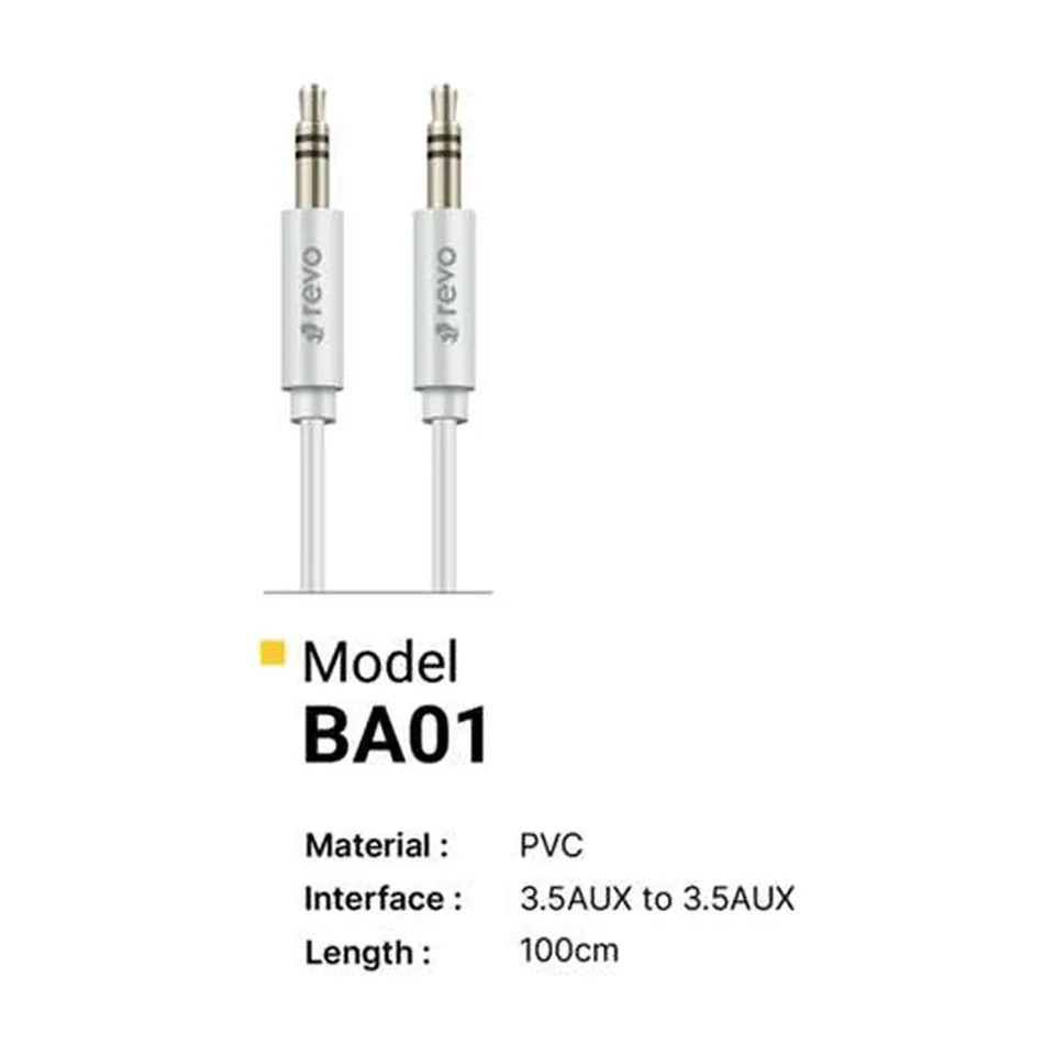 Revo Câble audio AUX RX01 – jack 3,5 mm vers jack 3,5 mm
